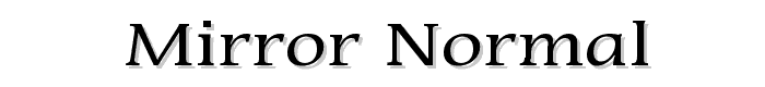 Mirror Normal font